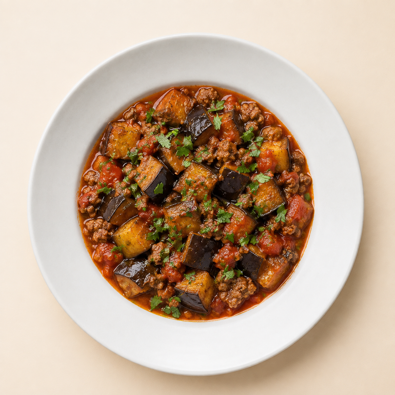 Eggplant with Ground Beef