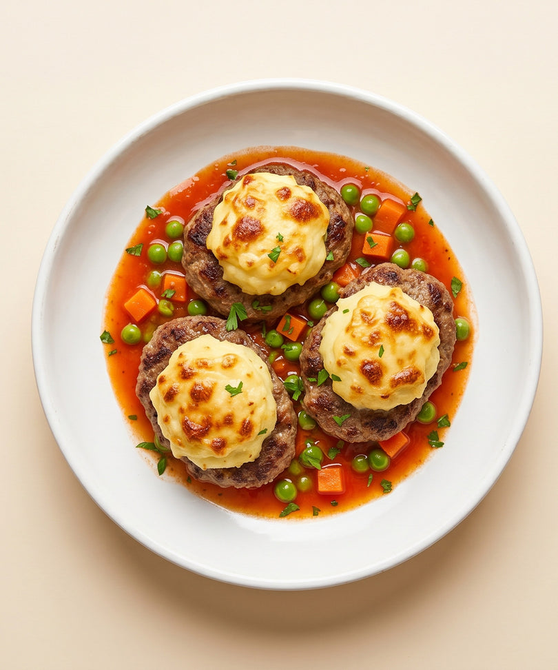 Baked Meatballs with Mashed Potato