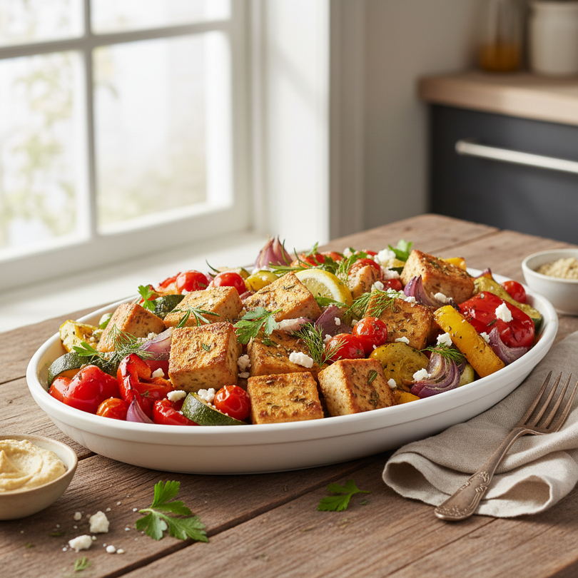 Baked Tofu Veggie Tray