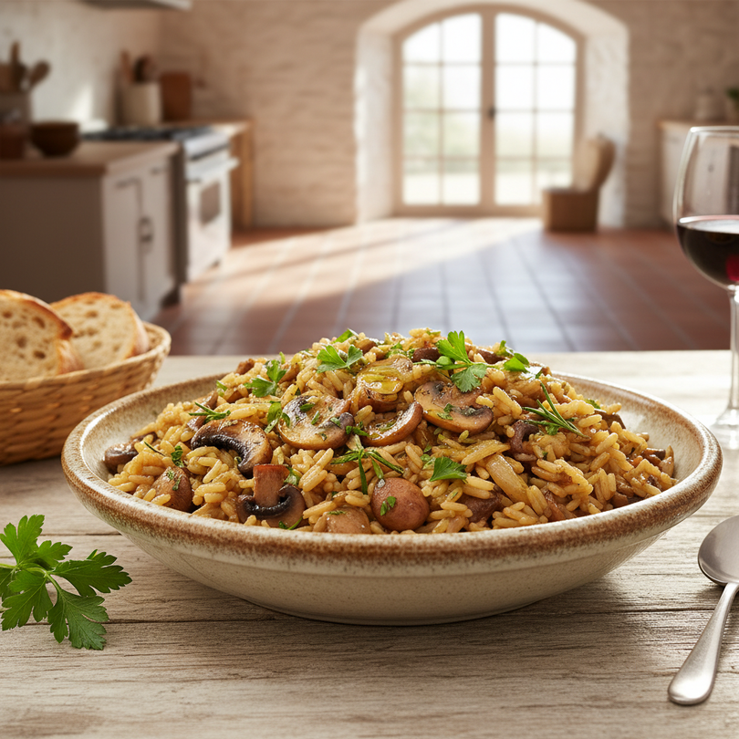 Mushroom & Rice Pilaf
