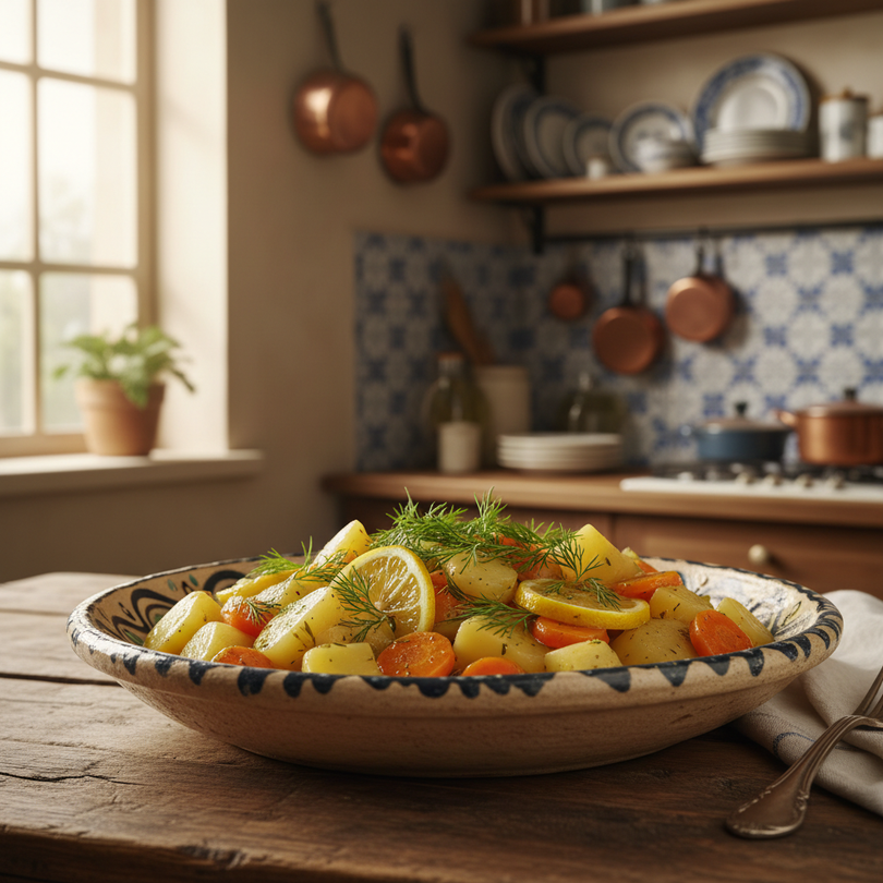 Olive Oil Braised Celery Root (Zeytinyağlı Kereviz)