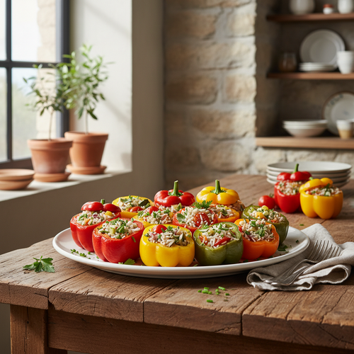 Olive Oil Stuffed Peppers
